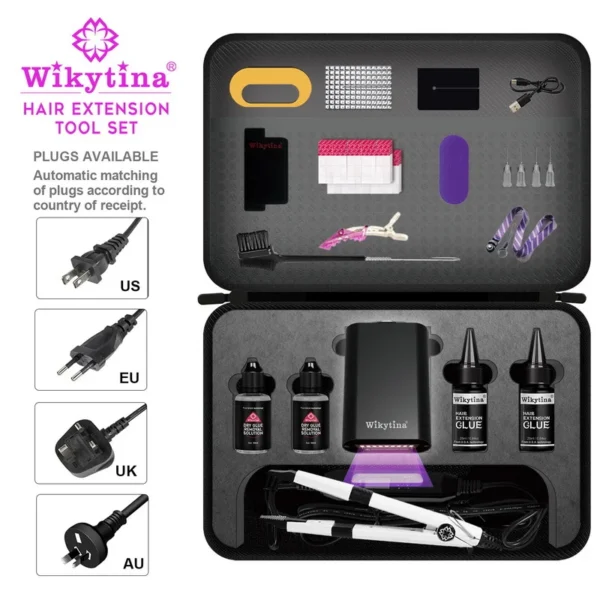 Set di estensioni per capelli con luce UV V
