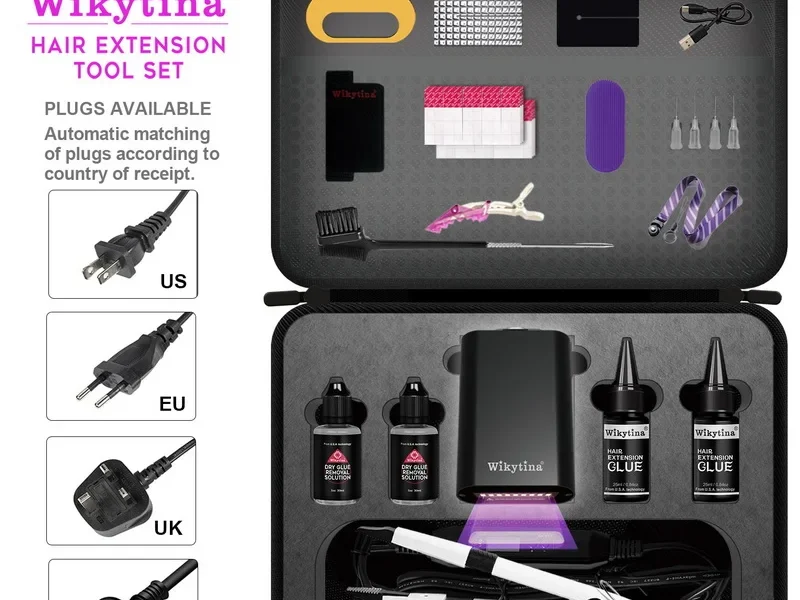 Set di estensioni per capelli con luce UV V