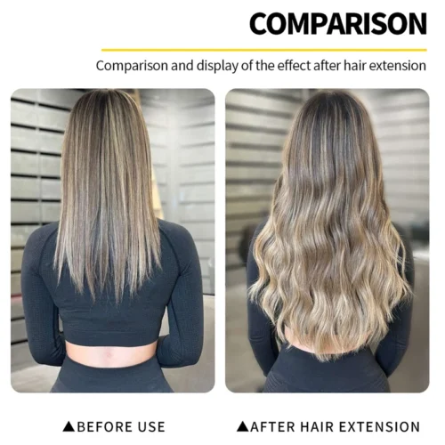 Kit di strumenti per estensioni dei capelli tutto in uno con colla a V, macchina per l'estensione dei capelli a luce UV e apparecchi per lo styling - immagine 6