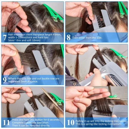 Macchina per l'estensione dei capelli con piume intelligenti - immagine 4