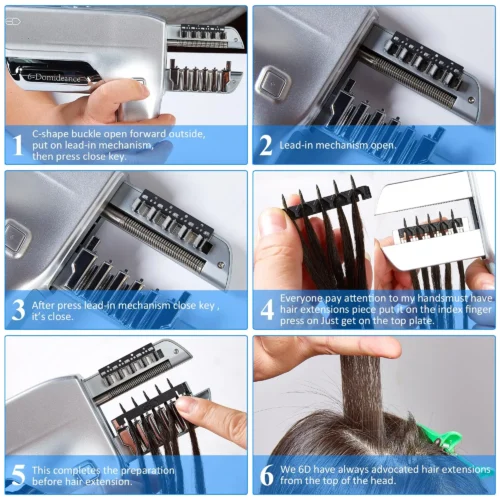 Macchina per l'estensione dei capelli con piume intelligenti - immagine 3